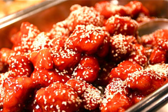 Chinese food sesame chicken
