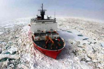 Coast Guard Cutter Healy in Ice