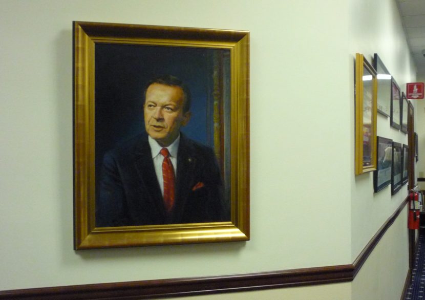 Stevens' portrait now hangs in capitol