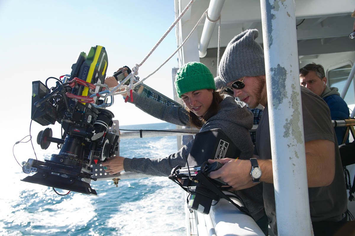 Filming on the ferry. Production photo courtesy of Wildlike