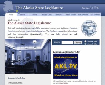 The Alaska Legislature homepage