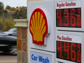 Gasoline prices at a station in Encinitas, Calif., earlier this week. Mike Blake/Reuters /Landov