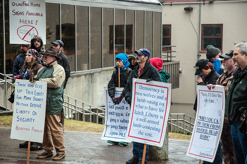 Rally participants displayed a variety of signs at the event.