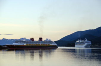 Disney and Princess cruise ships coming into Juneau