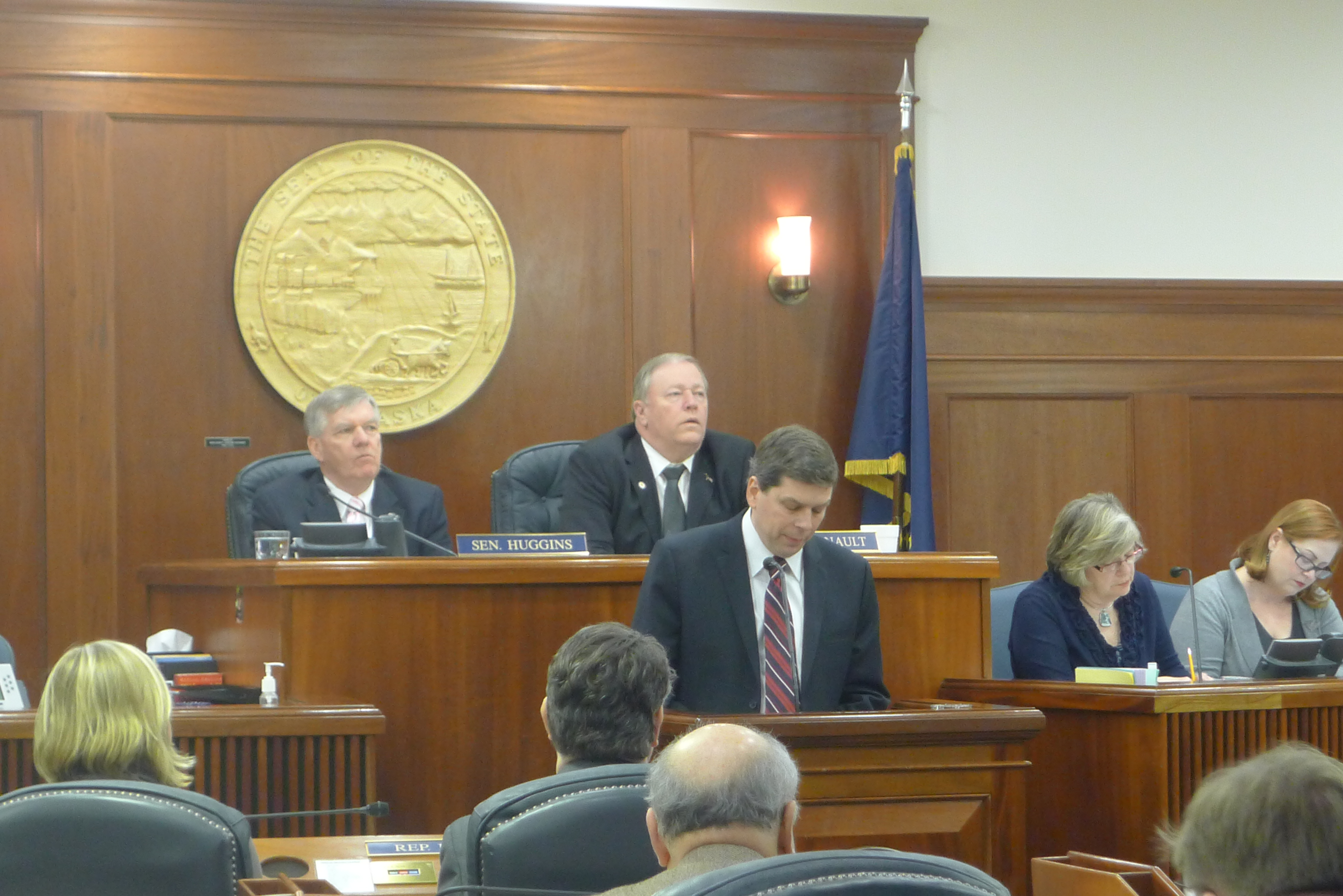 begich-address Senator Mark Begich addresses a joint session of the Alaska House and Senate.