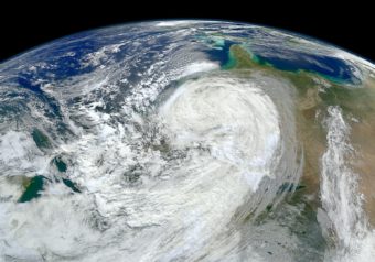 Satellite image of Hurricane Sandy