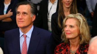 Former Republican presidential candidate Mitt Romney and wife, Ann, at the MGM Grand Garden Arena on Dec. 8, 2012, in Las Vegas. Al Bello/Getty Images