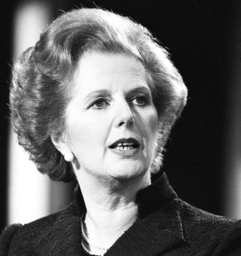 Prime Minister Margaret Thatcher in 1981. She died Monday, at the age of 87. PA Photos /Landov
