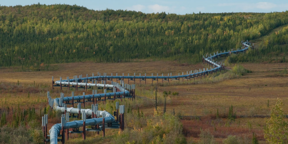 Alaska Pipeline along the Dalton Highway.