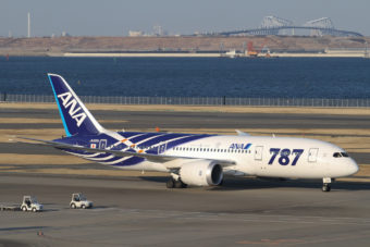 Boeing 787 in Tokyo.