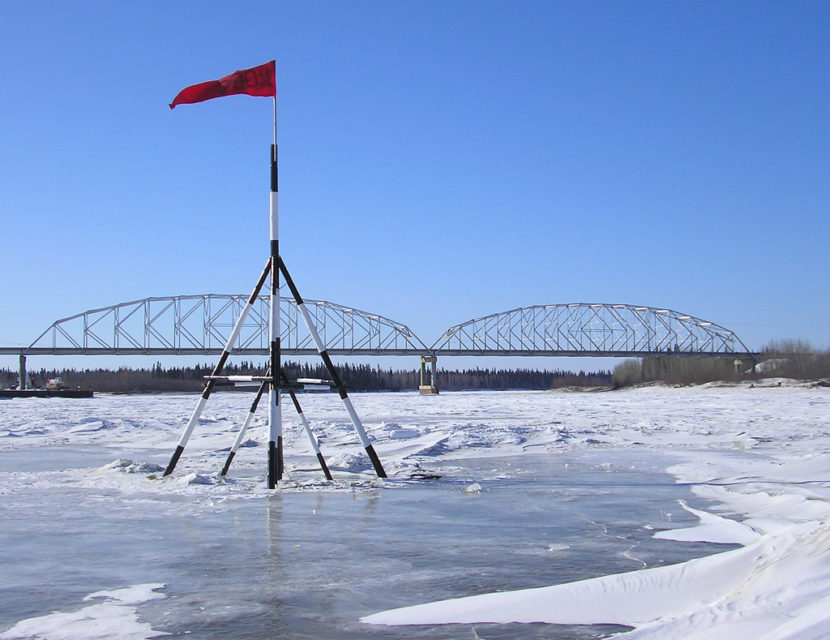 The Nenana Ice Classic Tripod in 2009.