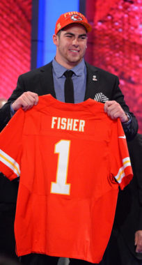 Eric Fisher, offensive tackle from Central Michigan, was the No. 1 pick in the 2013 NFL draft. He was chosen by the Kansas City Chiefs. Rich Kane /UPI /Landov