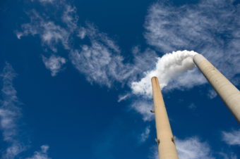 The smoke stacks at American Electric Power's Mountaineer coal power plant in New Haven, W.Va. Saul Loeb /AFP/Getty Images