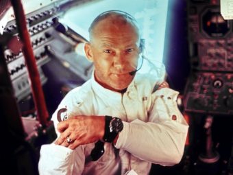 Edwin "Buzz" Aldrin, during the Apollo 11 mission to the moon. Neil Armstrong/NASA/Reuters /Landov