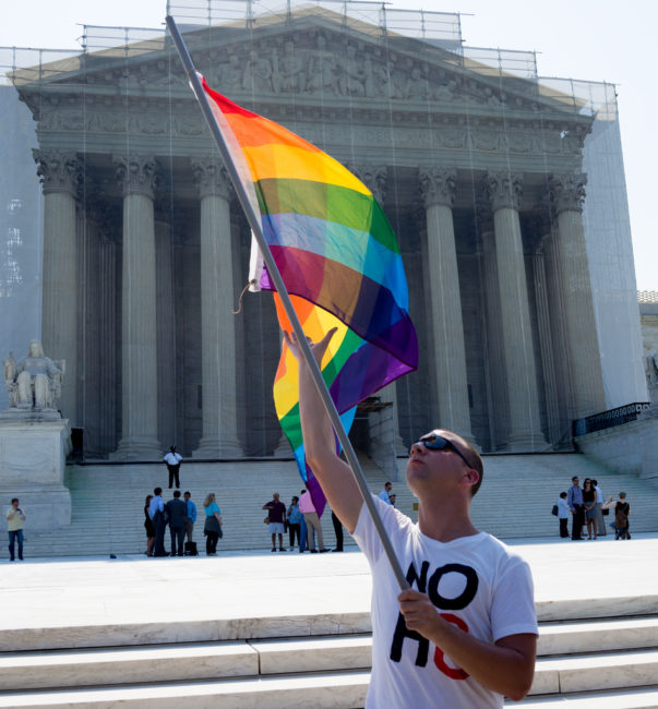 For the last few days, people have gathered outside the Court in anticipation of the rulings.