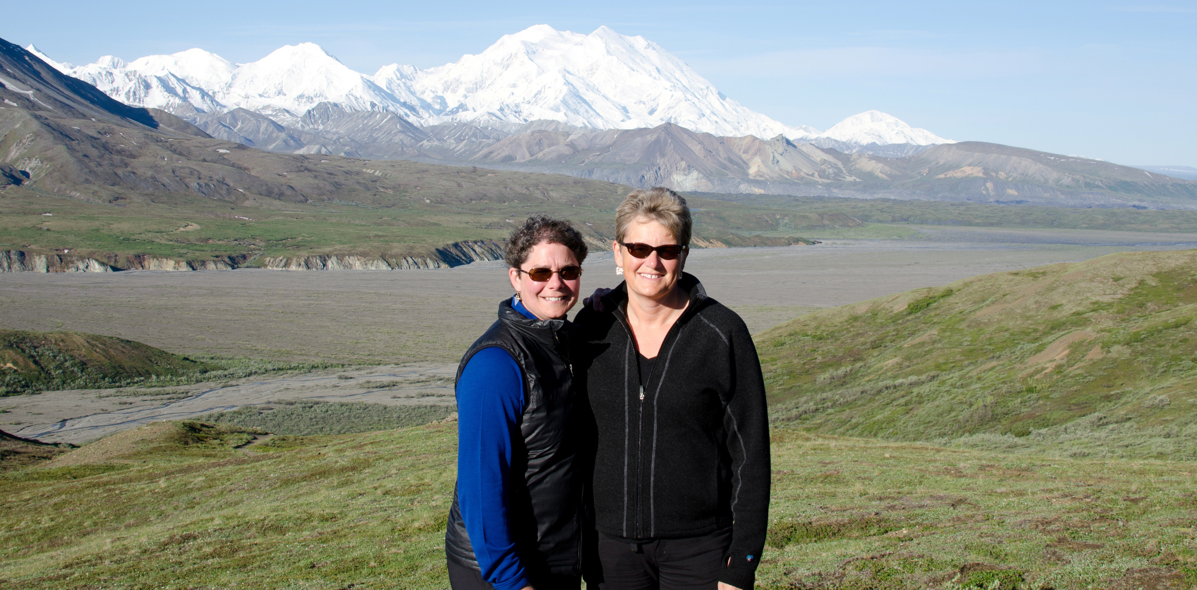 Aimee Olejasz and Fabienne Peter-Contesse at Denali Park in 2011.