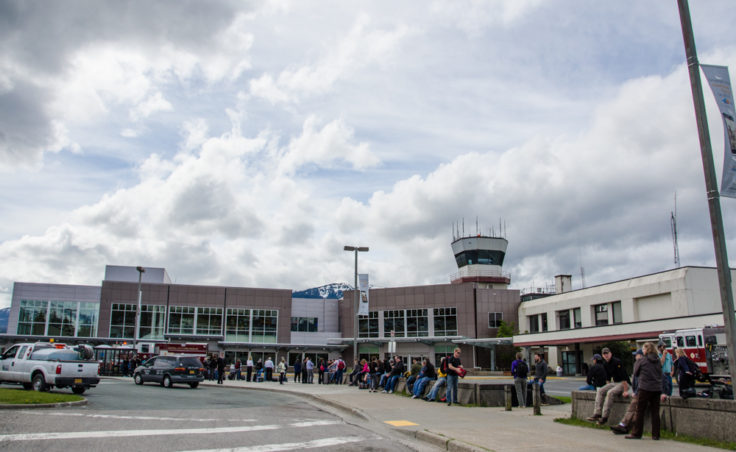 Passengers and employees were evacuated when the terminal filled with diesel fumes this morning.