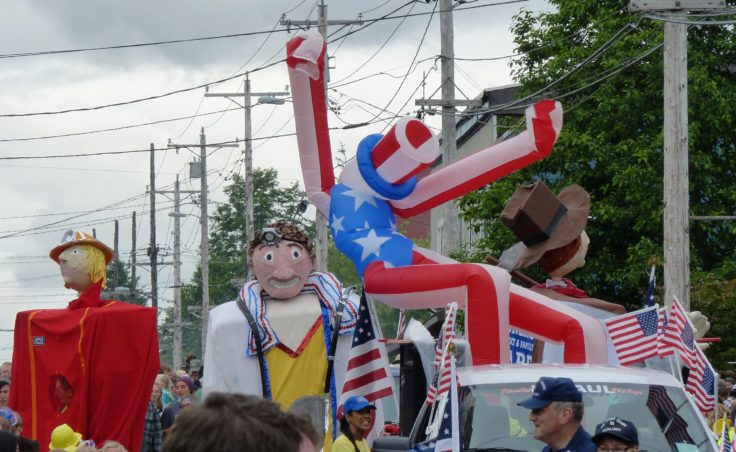 Juneau Urgent Care featured some larger-than-life characters in the parades.