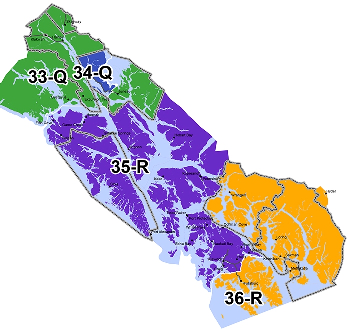 The final 2010 redistricting map for Southeast Alaska. 