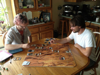 Rusty and Raymond Hayes playing War Command – Photo by Shady Grove Oliver/KSTK News