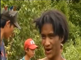 Ho Van Lang, found in the jungle of central Vietnam 40 years after he and his father fled the war. VTV2