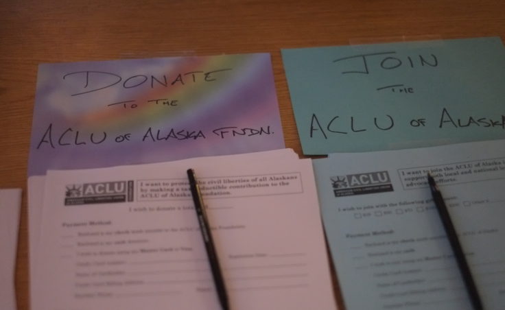 a picture of forms for aclu of Alaska
