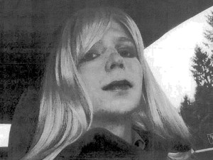 Army Pfc. Bradley Manning, who now asks to be referred to as Chelsea, dressed as a woman in this 2010 photograph. U.S. Army handout/Reuters/Landov