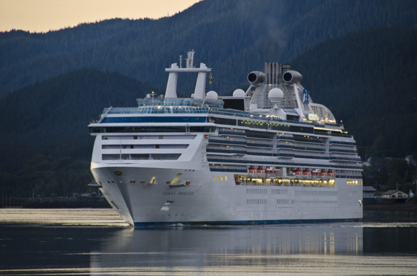 A princess cruise ship in Juneau. (Photo by Heather Bryant/KTOO)