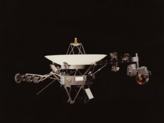 A NASA image of one of the Voyager space probes, launched in 1977 to study the outer solar system and eventually interstellar space. NASA/Getty Images