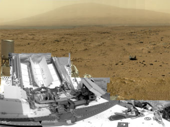 A photo released by NASA this summer shows a photo composed of nearly 900 images taken by the rover Curiosity, showing a section of Gale Crater near the equator of Mars. The rovers are continuing to work through the U.S. government shutdown. NASA/AP