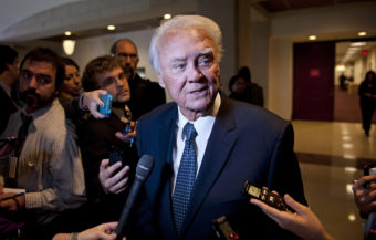Rep. Bill Young, R-Fla., speaks with reporters on Capitol Hill in Washington in 2012. Cliff Owen/AP