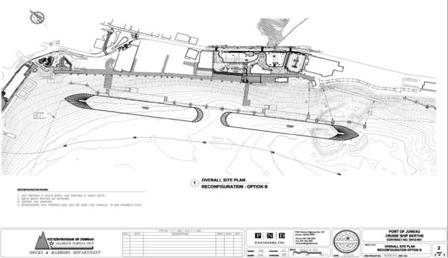 Juneau cruise ship dock project drawing