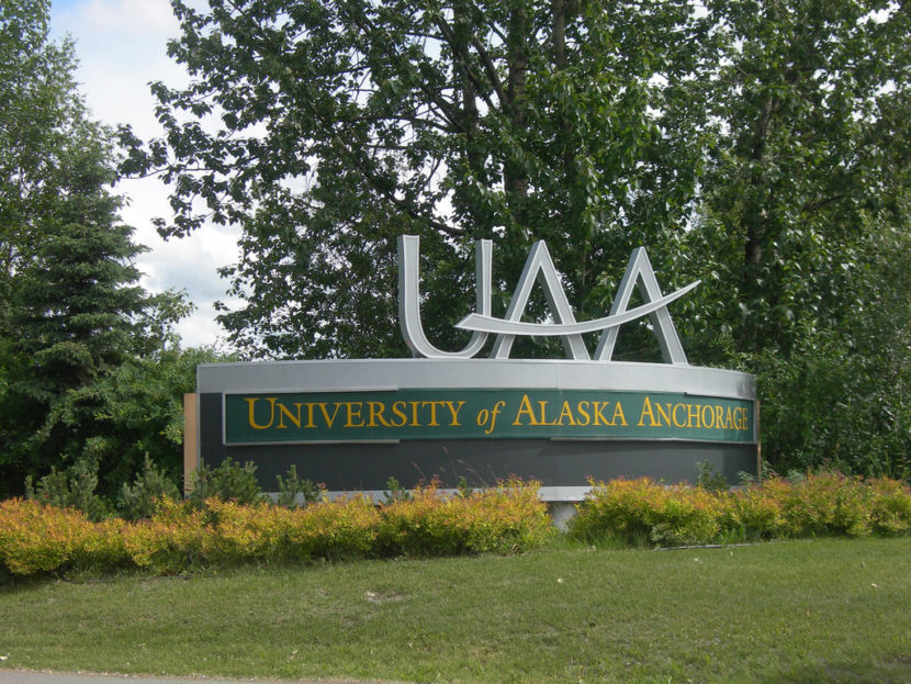 University of Alaska Anchorage sign