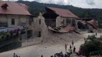 People inspect damage to the Church of San Pedro in the town Loboc, Bohol, after a powerful earthquake struck the region early on Oct. 15, 2013. The earthquake hit near one of the Philippines key tourist hubs, the United States Geological Survey reported. Robert Michael Poole/AFP/Getty Images