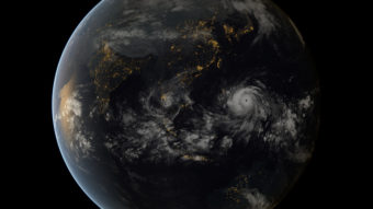 From space, Typhoon Haiyan was almost beautiful. On the ground, it wasn't so pretty. EUMETSAT