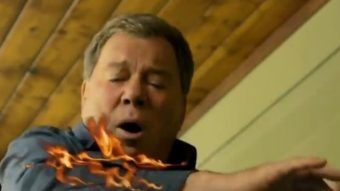 Don't try this at home: Actor William Shatner in State Farm's Eat, Fry, Love: A Cautionary Remix video about how to safely fry a turkey. State Farm