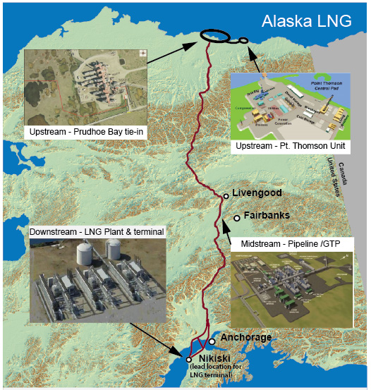 (Map courtesy of Alaska Gas Pipeline Project Office)