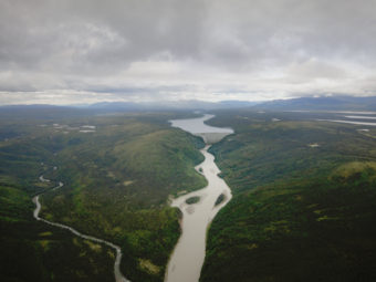 Artist’s rendering of the proposed Susitna-Watana Dam. Courtesy AEA.