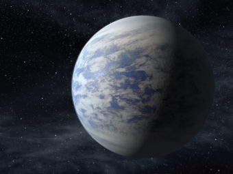 An artist's rendition of Kepler-69c, a super-Earth-size planet in the habitable zone of a star like our sun, located about 2,700 light-years from Earth in the constellation Cygnus. AP
