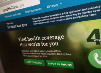The HealthCare.gov website. Jon Elswick/ap