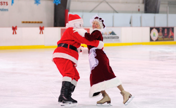 Santa saves the last dance for Mrs. Claus as the Juneau Skating Club closes out its holiday recital a Treadwell Ice Arena.