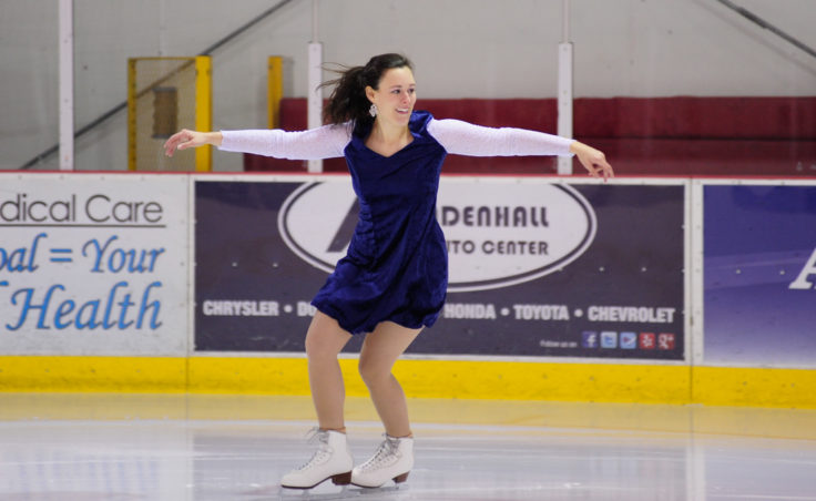 Emily Howard returned to coaching and performing this season, starting with this routine to the backdrop of Elvis Presley’s, If Every Day Was Like Christmas during Juneau Skating Club’s annual holiday recital.