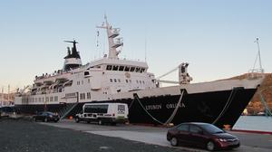 The Lyubov Orlova sits derelict at dockside in Newfoundland in October 2012. Dan Conlin/Wikipedia Commons
