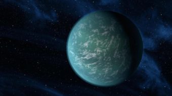 Kepler-22b, seen in this artist's rendering, is a planet a bit larger than Earth that orbits in the habitable zone of its star. Some researchers think there might be "superhabitable" worlds that may not resemble Earth. NASA/Ames/JPL-Caltech