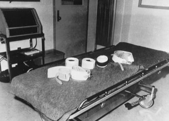 This is the execution room at the Potosi Correctional Center in Potosi, Miss., as it looked on Jan. 17, 1990. Death by lethal injection was the method used at the prison. AP