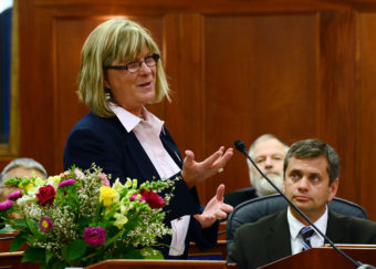 Beth Kerttula resigned her seat yesterday for a fellowship at Stanford. (Photo by Skip Grey/Gavel Alaska)