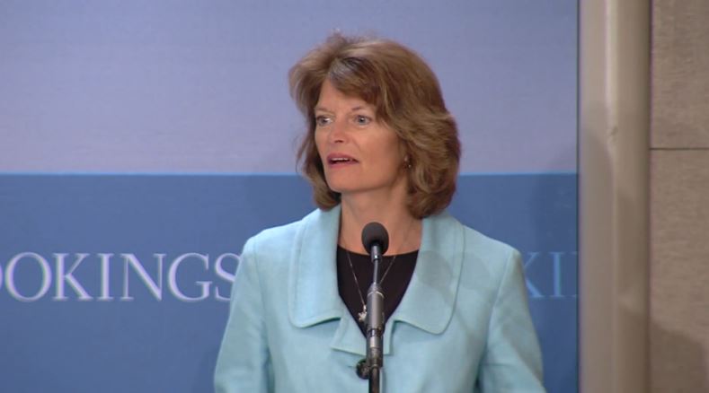 Lisa Murkowski spoke at the Brookings Institute on Jan. 7, 2014. (Image via YouTube)