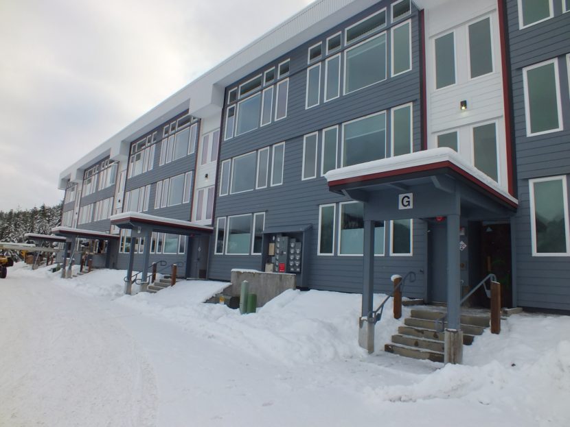 Coogan Construction's 24-unit Island Hills apartment complex in West Juneau as it neared completion in February 2014. (Photo by Casey Kelly/KTOO)