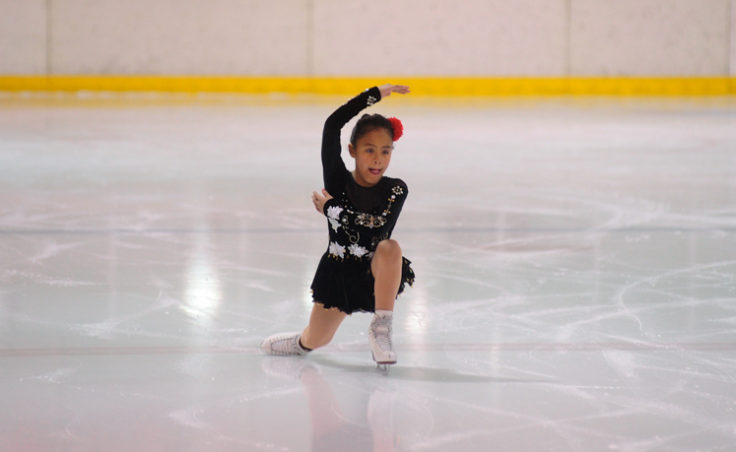 Dominque Morley was the first of two skaters to perform in the Free Skate 1 category at Treadwell Ice Arena.