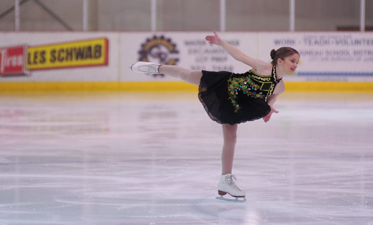 Katherine Fritsch glides during her performance.